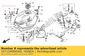 Honda 16712MBW000 band, fuel pump - Bottom side