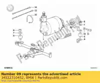 34522310452, BMW, ondersteuning (vanaf 08/1992) (tot 07/1993) bmw  1000 1100 1989 1990 1991 1992 1993 1994 1995 1996 1997, Nieuw