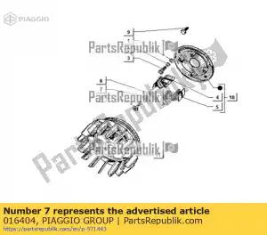 Piaggio Group 016404 arruela plana 4,2x7,6x0,9 - Lado inferior