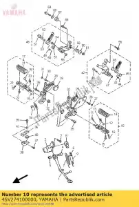 Yamaha 4SV274100000 poggiapiedi anteriore (sinistra) - Il fondo