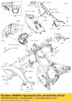 490890958290, Kawasaki, 01 protezione motore,dx,l.verde kawasaki  230 2020 2021, Nuovo