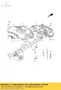 suzuki 3412314G10 lever,adjust - Bottom side