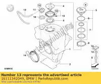 16111342049, BMW, slang lopende meter - 5x8 bmw   650 800 850 900 1100 1150 1200 1300 1992 1993 1994 1995 1996 1997 1998 1999 2000 2001 2002 2003 2004 2005 2006 2007 2008 2009 2010 2011 2012 2013 2014 2015 2016 2017 2018, Nieuw