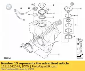 bmw 16111342049 hose running meter - 5x8 - Bottom side