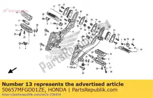 Honda 50657MFGD01ZE plaque a * nh109ms * - La partie au fond