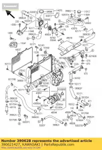 kawasaki 390621427 refroidissement par tuyau zx600-d1 - La partie au fond