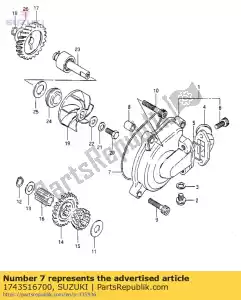 suzuki 1743516700 anel-o - Lado inferior