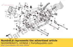 Here you can order the bracket, fr. Cylinder head from Honda, with part number 50204MEA671: