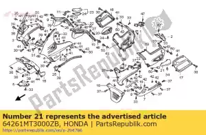 Honda 64261MT3000ZB cubierta, l. protector del motor * n - Lado inferior