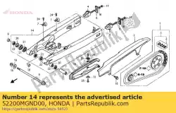 Here you can order the swingarm sub assy from Honda, with part number 52200MGND00: