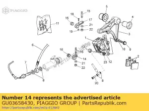 Piaggio Group GU03658430 hose clamp - Bottom side