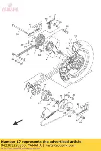 yamaha 942301220800 tubo (17j) - Lado inferior