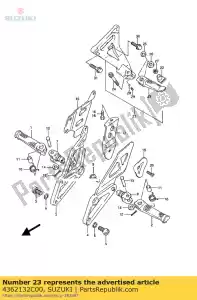 suzuki 4362132C00 bar lh - Lado inferior