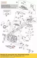 61230036000, KTM, guarnizione testata 08 ktm  adventure rc rc8 1050 1090 1190 1200 2008 2009 2010 2015 2016 2017 2018 2019, Nuovo