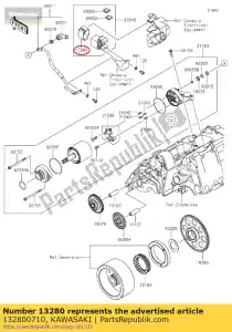 kawasaki 132800710 holder er650ecf - Bottom side