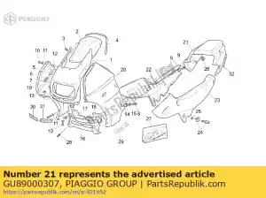 Piaggio Group GU89000307 owiewka tylna. czerwony - Dół