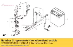 Ici, vous pouvez commander le couvercle b, démarreur magnétique auprès de Honda , avec le numéro de pièce 32404MK5000: