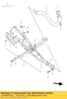 1445907A11, Suzuki, braçadeira, premuffle suzuki (glf madura 1985 (f) usa (e)) dr 125 700 1985 1998 1999 2000 2001 2002, Novo