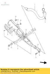 Aqui você pode pedir o braçadeira, premuffle em Suzuki , com o número da peça 1445907A11: