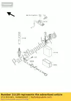 211301065, Kawasaki, bouchon-bougie d'allumage zx500-c1 kawasaki klx zz r 600 650 1990 1991 1992 1993 1994 1995 1996 1999 2001, Nouveau