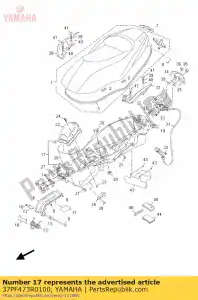 yamaha 37PF473R0100 caixa 1 - Lado inferior