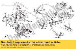 Aqui você pode pedir o mangueira sub, r. Fr. Freio em Honda , com o número da peça 45126MZ2003: