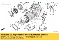 Aqui você pode pedir o porca, configuração do pára-choque em Honda , com o número da peça 84601HA7670: