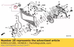 honda 9390122180 parafuso, rosqueamento, 3x8 - Lado inferior