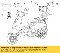 294731, Piaggio Group, Câble de batterie piaggio vespa et hexagon 125 180 1996 1998, Nouveau