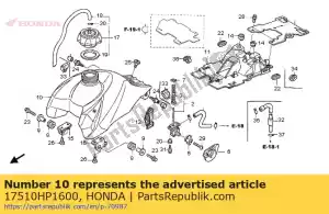 Honda 17510HP1600 tank comp,fuel - Bottom side