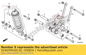 Honda 52465MGSD30 arm sub ass., kussen - Onderkant