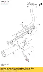 suzuki 0918006306 espaçador - Lado inferior