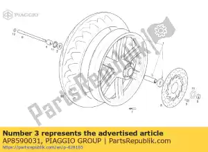 Piaggio Group AP8590031 spacer 16x22x76.5 - Bottom side