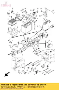 yamaha 3B48591A2000 conjunto de la unidad de control del motor - Lado inferior