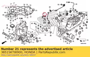 Honda 38515KTW900 gids, oliedrukschakelaar - Onderkant