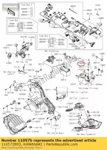 kawasaki 110572893 01 beugel, brandstofpomp; - Onderkant