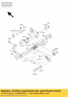 132421363, Kawasaki, lever-assy-change,ped kawasaki ZX ninja r 1200 12, New