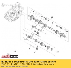 Aprilia 899123, Eje impulsado por caja de cambios, OEM: Aprilia 899123