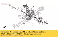 44301402730, Honda, as, fr. wiel honda cb 125 250 1988 1992 1994 1996 1997, Nieuw