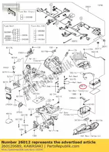 Kawasaki 260120689 bateria, ytz10,12v 8.6ah - Lado inferior