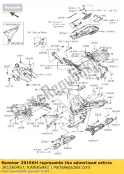 Here you can order the pad,6x35 from Kawasaki, with part number 391560967: