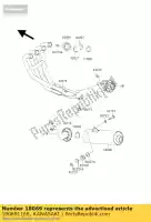 180691168, Kawasaki, suporte-tubo de escape kawasaki zr7  f s zr zephyr d gt z750 p 750 gt750 7 7s , Novo