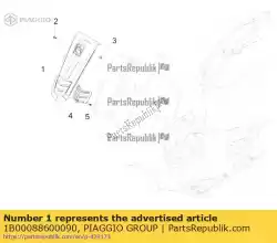 Ici, vous pouvez commander le couvercle de colonne de direction auprès de Piaggio Group , avec le numéro de pièce 1B00088600090: