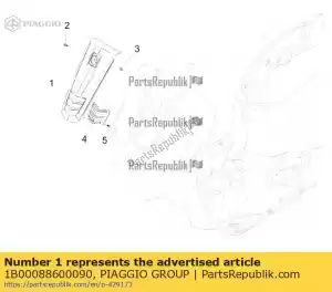 Piaggio Group 1B00088600090 couvercle de colonne de direction - La partie au fond