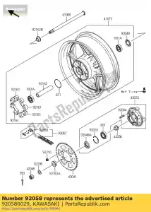 kawasaki 920580029 cadena conjunta zx1000jbf - Lado inferior