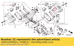 Here you can order the body comp., l. Muffler from Honda, with part number 18461KRNE81: