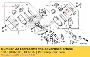 honda 18461KRNE81 body comp., l. muffler - Bottom side