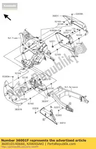 Kawasaki 360010140660 strona ok?adki, lewa, lwr, m.s.bl - Dół