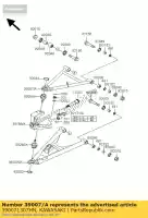 390071307HN, Kawasaki, Rami?-susp, lewa, góra, g. gra kawasaki kfx700 ksv700a6f ksv700b6f ksv700a7f 700 , Nowy