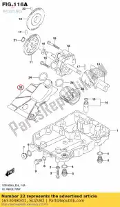 suzuki 1653048G01 filtro comp, o - Lado inferior